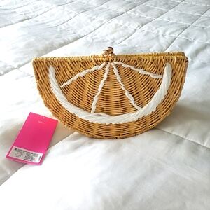 Chic Woven Tan Clutch